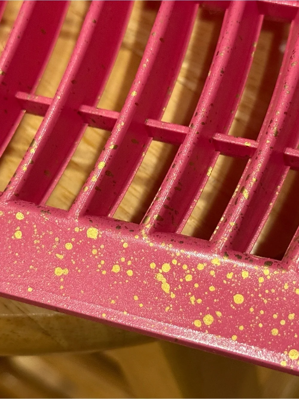 Hot Pink w/ Gold Splash & rhinestone accents Organizer Set & vent cover-Barbie